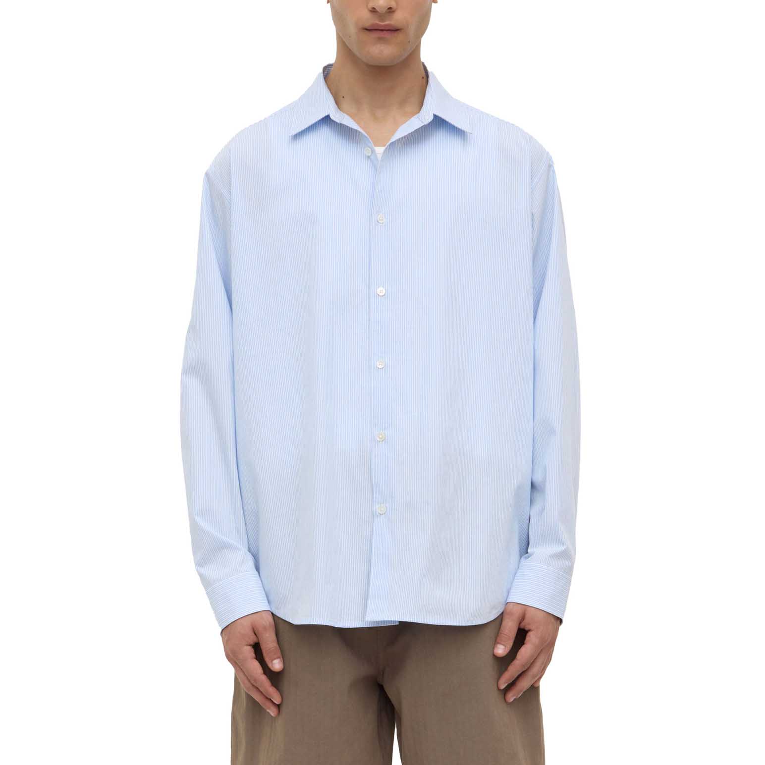 Assembly Label Ned Long Sleeve Shirt Blue/White
